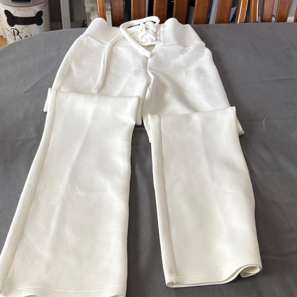 MICHI White Boot Cut Pants